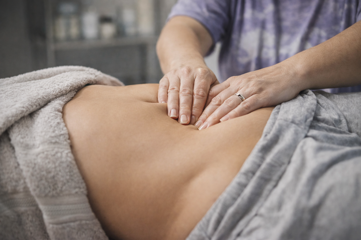 Abdominal therapy in progress