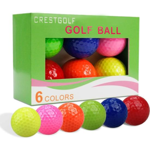 Crestgolf Colored Practice Golf Balls Pack of 6